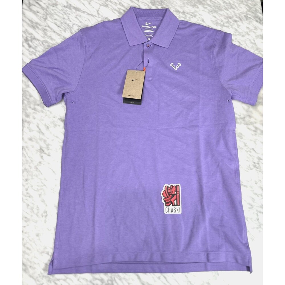 Nike Polo Rafa Nadal Slim Fit Tennis polo Purple Purple Mens Medium DD8532-567